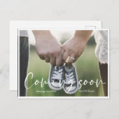 Einfache Schwangerschaftsankündigung Postkarte (Vorne/Hinten)