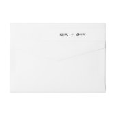 Einfache Schwarz auf Weiß Moderne Lässige Script H (Rückseite)