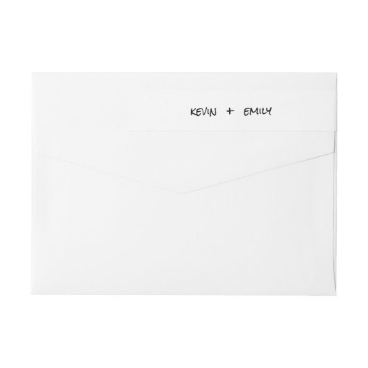 Einfache Schwarz auf Weiß Moderne Lässige Script H (Rückseite)