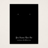 Einfache Schwarz-Benutzerdefinierte Ohrsichtkarte (Vorderseite)