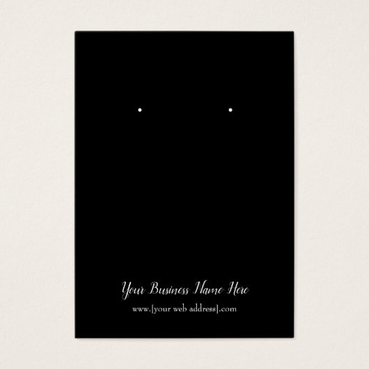 Einfache Schwarz-Benutzerdefinierte Ohrsichtkarte (Vorderseite)