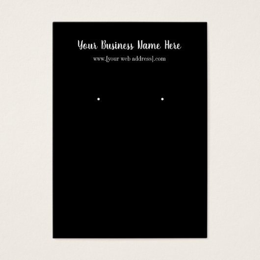 Einfache Schwarz-Benutzerdefinierte Ohrsichtkarte (Vorderseite)