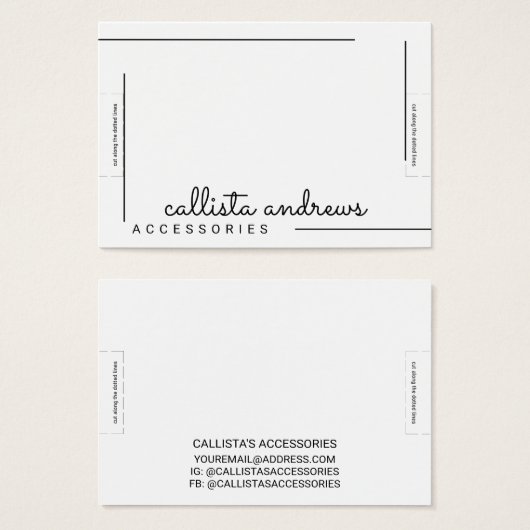 Einfache Schwarz-Border-Script-Anzeige (Vorne & Hinten)