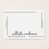 Einfache Schwarz-Border-Script-Anzeige (Vorderseite)