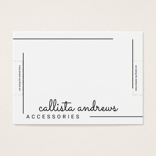 Einfache Schwarz-Border-Script-Anzeige (Vorderseite)