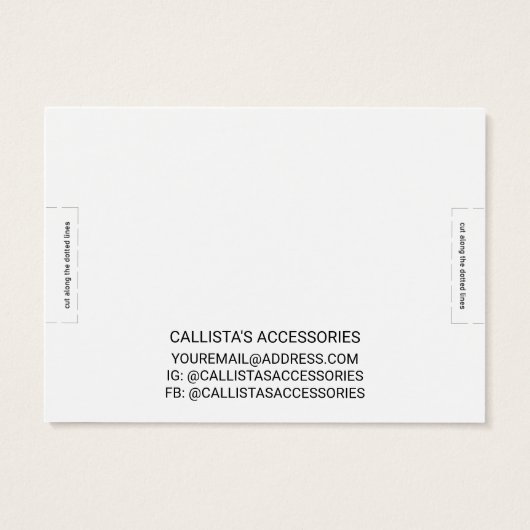 Einfache Schwarz-Border-Script-Anzeige (Rückseite)