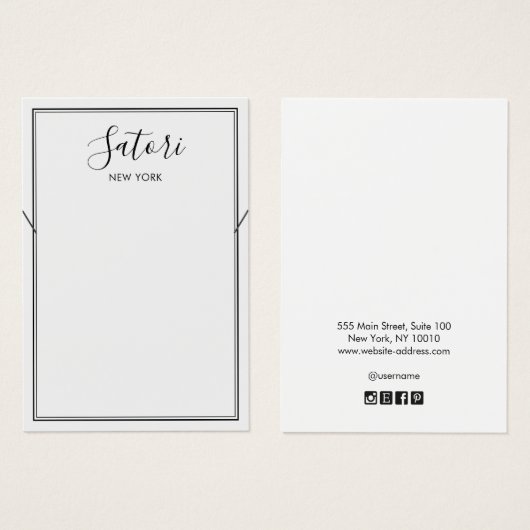 Einfache Schwarz-Border-Script-Tastatur (Vorne & Hinten)