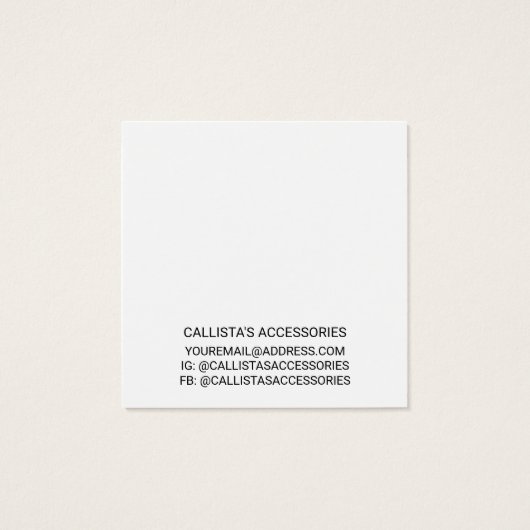 Einfache Schwarz-Border-Script-Tastatur (Rückseite)