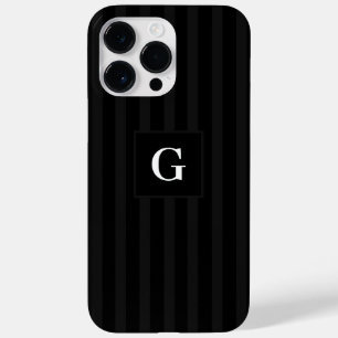 Einfache Schwarz-Dunkel-Graue Streifen Single Init Case-Mate iPhone 14 Pro Max Hülle