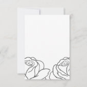 Einfache Schwarz-Flora-Hochzeitsgast-Details (Rückseite)