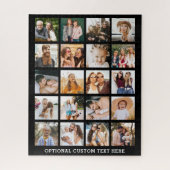 Einfache Schwarz-FotoCollage 20 Personalisiert Puzzle (Vertikal)