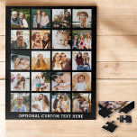 Einfache Schwarz-FotoCollage 20 Personalisiert Puzzle<br><div class="desc">Dieses Personalisierte Jigsaw Puzzle ist ein einfaches Foto Collage 20 Picture Puzzle, mit dem Sie Ihre Lieblingsstifte zeigen können. Mit Platz für 20 Fotos ist es ein bedeutsames und einzigartiges Geschenk für Liebende oder ein Spaß für sich selbst. Ob Familienurlaub, Geburtstag oder besondere Momente, dieses Puzzle ist darauf ausgerichtet, Freude...</div>
