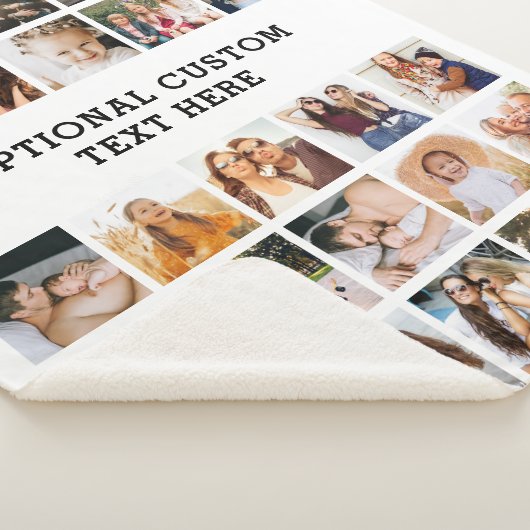 Einfache Schwarz-FotoCollage 25 Personalisiert Sherpadecke (3/4)