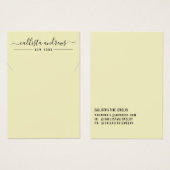 Einfache Schwarz-Gelb-Script-Karte (Vorne & Hinten)