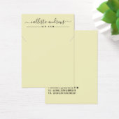 Einfache Schwarz-Gelb-Script-Karte (Schreibtisch)