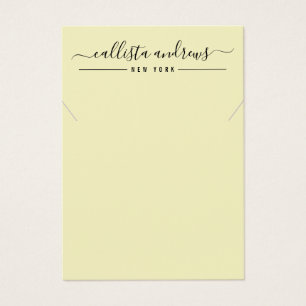Einfache Schwarz-Gelb-Script-Karte