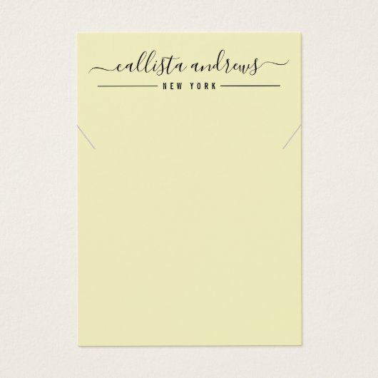 Einfache Schwarz-Gelb-Script-Karte (Vorderseite)