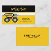 Einfache schwarz-gelbe Stoßstangenbauweise Visitenkarte (Vorne/Hinten)