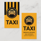 Einfache schwarz-gelbe Taxilinien Visitenkarte (Vorne/Hinten)