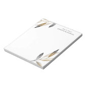 Einfache Schwarz-Gold-Blätter vom Schreibtisch des Notizblock (Rotiert)