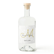 Einfache Schwarz-Gold-Elegant-Hochzeitsmonogramm