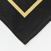 Einfache Schwarz-Gold-Erstmonogramm Fleecedecke (Ecke)
