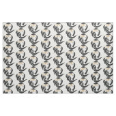 Einfache Schwarz-Gold-Friseur-Logohalle Stoff (Fat Quarter (45,7 x 55,9 cm))