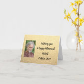 Einfache Schwarz-Gold-Happy-Rente-Wünsche Karte (Gelbe Blume)
