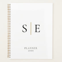 Einfache Schwarz-Gold-Monogramm 2023