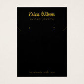 Einfache Schwarz-Gold-Netzwerkkarte (Vorderseite)