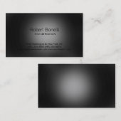 Einfache Schwarz-Grau-Schlicht-Moderne Visitenkart Visitenkarte (Vorne/Hinten)