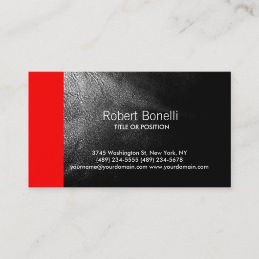 Einfache Schwarz-Grau Schlicht Moderne Visitenkart Visitenkarte (Vorderseite)