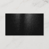 Einfache Schwarz-Grau-Schlichte Visitenkarte (Rückseite)