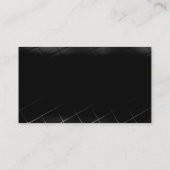 Einfache Schwarz-Grau-Weiß Schlicht Moderne Visite Visitenkarte (Rückseite)