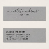 Einfache schwarz-graue Script-Erring-Display-Karte (Vorne & Hinten)