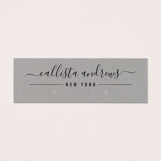 Einfache schwarz-graue Script-Erring-Display-Karte (Vorderseite)