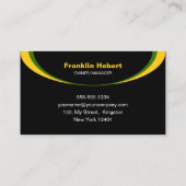 Einfache schwarz-grüne Gelbrasen Landscaping Mowin Visitenkarte (Rückseite)