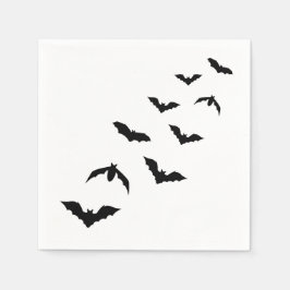 Einfache Schwarz-Halloween-Silhouette Serviette
