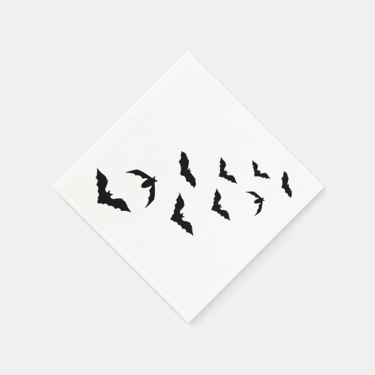 Einfache Schwarz-Halloween-Silhouette Serviette (Ecke)