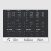Einfache Schwarz-Logo Mini 2024 Kalender-Magnet Magnetkarte (Vorderseite)