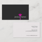 Einfache Schwarz-Makeup-Künstlerin, Magenta-Makeup Visitenkarte (Vorne/Hinten)