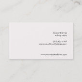 Einfache Schwarz-Makeup-Künstlerin, Magenta-Makeup Visitenkarte (Rückseite)