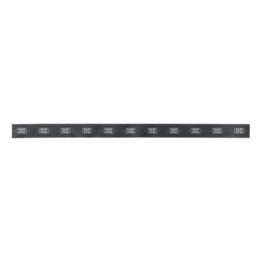 Einfache Schwarz-Minimal-Personalisiert-Monogramm- Satinband (Vorderseite)