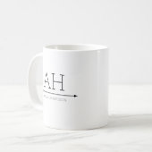 Einfache Schwarz Minimalistisch Moderne Initialen Kaffeetasse (Vorderseite Links)