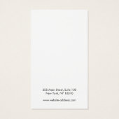 Einfache Schwarz-Modern-Display-Karte mit langer R (Rückseite)