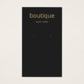 Einfache Schwarz-Modern-Display-Karte mit langer R (Vorderseite)