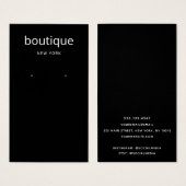 Einfache Schwarz-Modern-Display-Karte mit langer R (Vorne & Hinten)