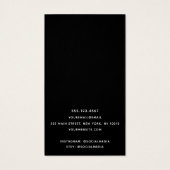 Einfache Schwarz-Modern-Display-Karte mit langer R (Rückseite)