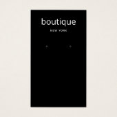 Einfache Schwarz-Modern-Display-Karte mit langer R (Vorderseite)