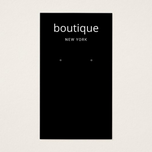 Einfache Schwarz-Modern-Display-Karte mit langer R (Vorderseite)